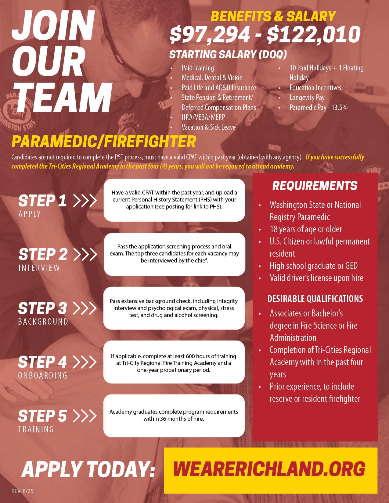 RFD Flyer - Experienced Paramedic