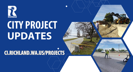 BLUE AND WHITE with project images City Project Updates